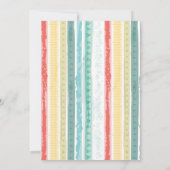 Boho Rainbow 1st Birthday Party Blue Boy Kinder Kaart (Achterkant)