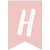 Boho Rainbow 1st Birthday Party Pink Girl Vlaggetjes (Tweede vlag)