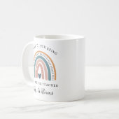 Boho Rainbow Appréciation de l'enseignant Nom Mug (Devant gauche)