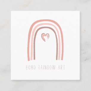 Boho Rainbow Art Vierkante Visitekaartje