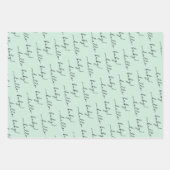 Boho Rainbow Baby Gender Neutral "Hallo Baby" Wrap Inpakpapier Vel (Voorkant)