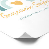 Boho Rainbow Baby Personnalisé Birth Stats Poster (Coin)