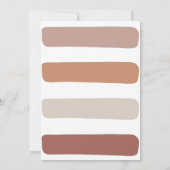 Boho Rainbow Baby shower Aardetinten, Floral chic Kaart (Achterkant)