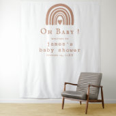 Boho Rainbow Baby shower Achtergrond Wandkleed (In situ)