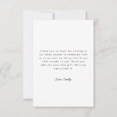 Boho Rainbow Baby shower Bedankkaart (Achterkant)