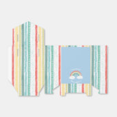 Boho Rainbow Baby shower Blue Boy Bedankdoosjes (Uitgevouwen)