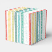 Boho Rainbow Baby shower Blue Boy Bedankdoosjes (Achterkant)