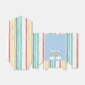 Boho Rainbow Baby shower Blue Boy Bedankdoosjes (Uitgevouwen)