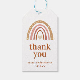 Boho Rainbow Baby shower Dank u Label Cadeaulabel