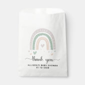 Boho Rainbow Baby shower Dank u wel Bedankzakje (Voorkant)