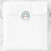 Boho Rainbow Baby shower Dank u wel Classic Round  Ronde Sticker (Tas)