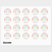 Boho Rainbow Baby shower Favor Sticker (Vel)