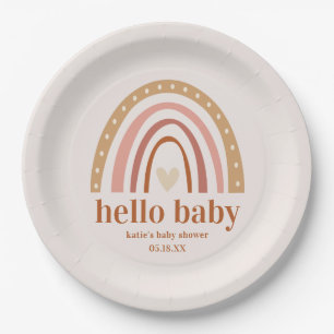 Boho Rainbow Baby shower Favor Sticker Papieren Bordje