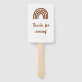 Boho Rainbow baby shower Hand Fan Handwaaier (Achterkant)