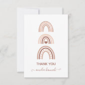 Boho Rainbow-Baby shower Hartelijk dank Bedankkaart (Voorkant)