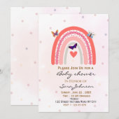 Boho Rainbow Baby Shower Invitation  (Devant / Derrière)