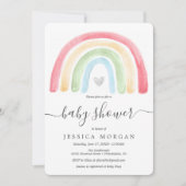 Boho Rainbow Baby shower Invitation Card Kaart (Voorkant)