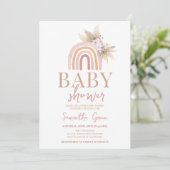 Boho Rainbow Baby shower Kaart (Staand voorkant)