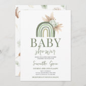 Boho Rainbow Baby shower Kaart (Voorkant / Achterkant)