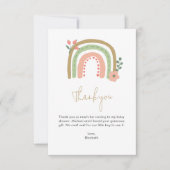 Boho Rainbow Baby shower Merci Cute Pastel (Devant)