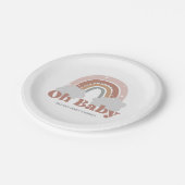 Boho Rainbow Baby shower Papieren Bordje (Gekanteld)