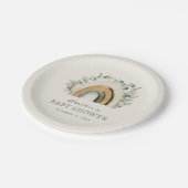 Boho Rainbow Baby shower Papieren Bordje (Gekanteld)