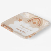 Boho Rainbow Baby shower Papieren Bordje (Gebogen)