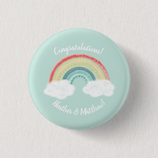 Boho Rainbow Baby shower Ronde Button 3,2 Cm (Voorkant)