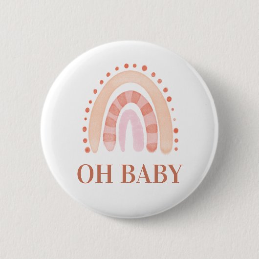 Boho Rainbow Baby shower Ronde Button 5,7 Cm (Voorkant)