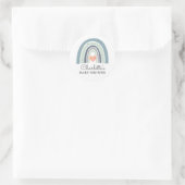 Boho Rainbow Baby shower Ronde Sticker (Tas)