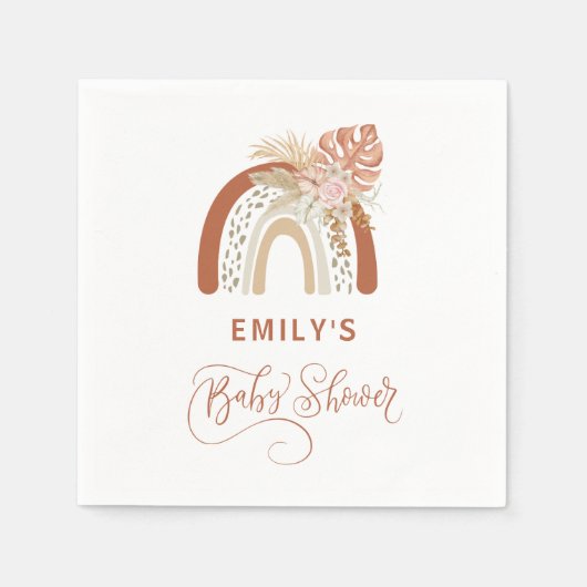 Boho Rainbow Baby shower Servet (Voorkant)