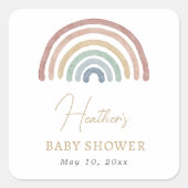 Boho Rainbow Baby shower Sticker (Voorkant)
