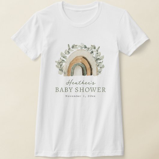Boho Rainbow Baby shower T-shirt