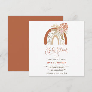 Boho Rainbow Baby shower Uitnodiging
