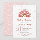 Boho Rainbow Baby shower Uitnodiging (Voorkant / Achterkant)