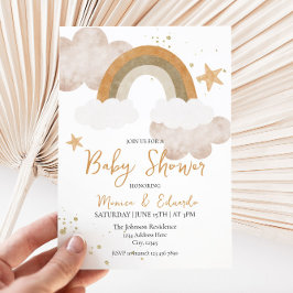 Boho Rainbow Baby shower Uitnodiging