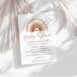Boho Rainbow Baby shower Uitnodiging