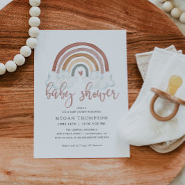 Boho Rainbow Baby shower Uitnodiging