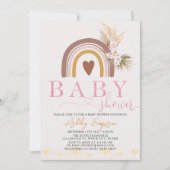 Boho Rainbow Baby shower Uitnodiging (Voorkant)