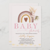 Boho Rainbow Baby shower Uitnodiging (Voorkant / Achterkant)