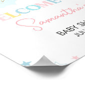 Boho Rainbow Baby shower Welkom Poster (Hoek)