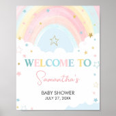 Boho Rainbow Baby shower Welkom Poster (Voorkant)