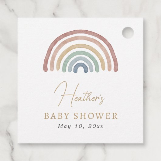 Boho Rainbow Bedankjes Labels (Achterkant)