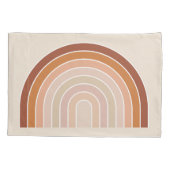 Boho Rainbow Beige Terracotta Kussensloop (Achterkant)