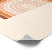 Boho Rainbow Beige Terracotta Poster (Hoek)