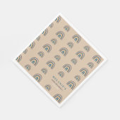 Boho Rainbow Beige Verjaardag Servet (Hoek)