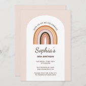 Boho Rainbow Birthday Kaart (Voorkant / Achterkant)