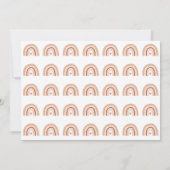 Boho Rainbow Birthday Photo Merci Invitation (Dos)