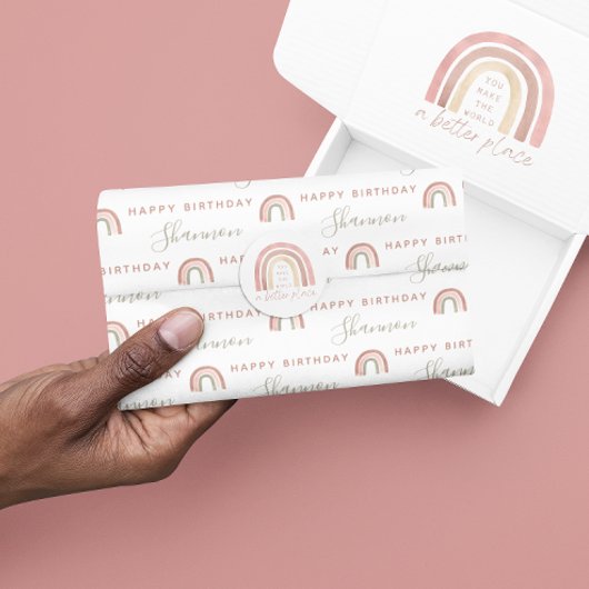 Boho Rainbow Birthday Tissue Paper Tissuepapier