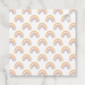 Boho Rainbow Blue Baby shower dank u Bedankjes Labels (Achterkant)